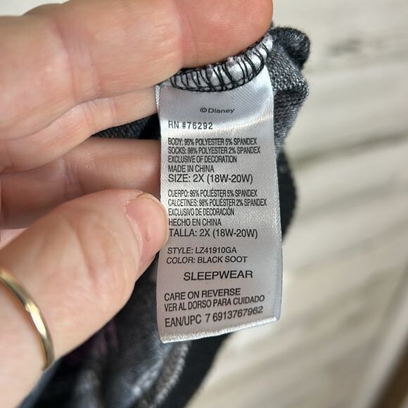 Disney The Nightmare Before Christmas Halloween Nightgown Long Sleeve Size 2X - Picture 6 of 6